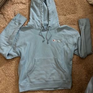 CHAMPION baby blue hoodie